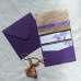 Purple Wedding Invitation Card with Tassel Square Embossing Invitation Customized 